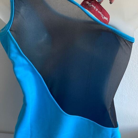 Sugar & spice one shoulder dress with black netting medium nwot - Picture 4 of 5